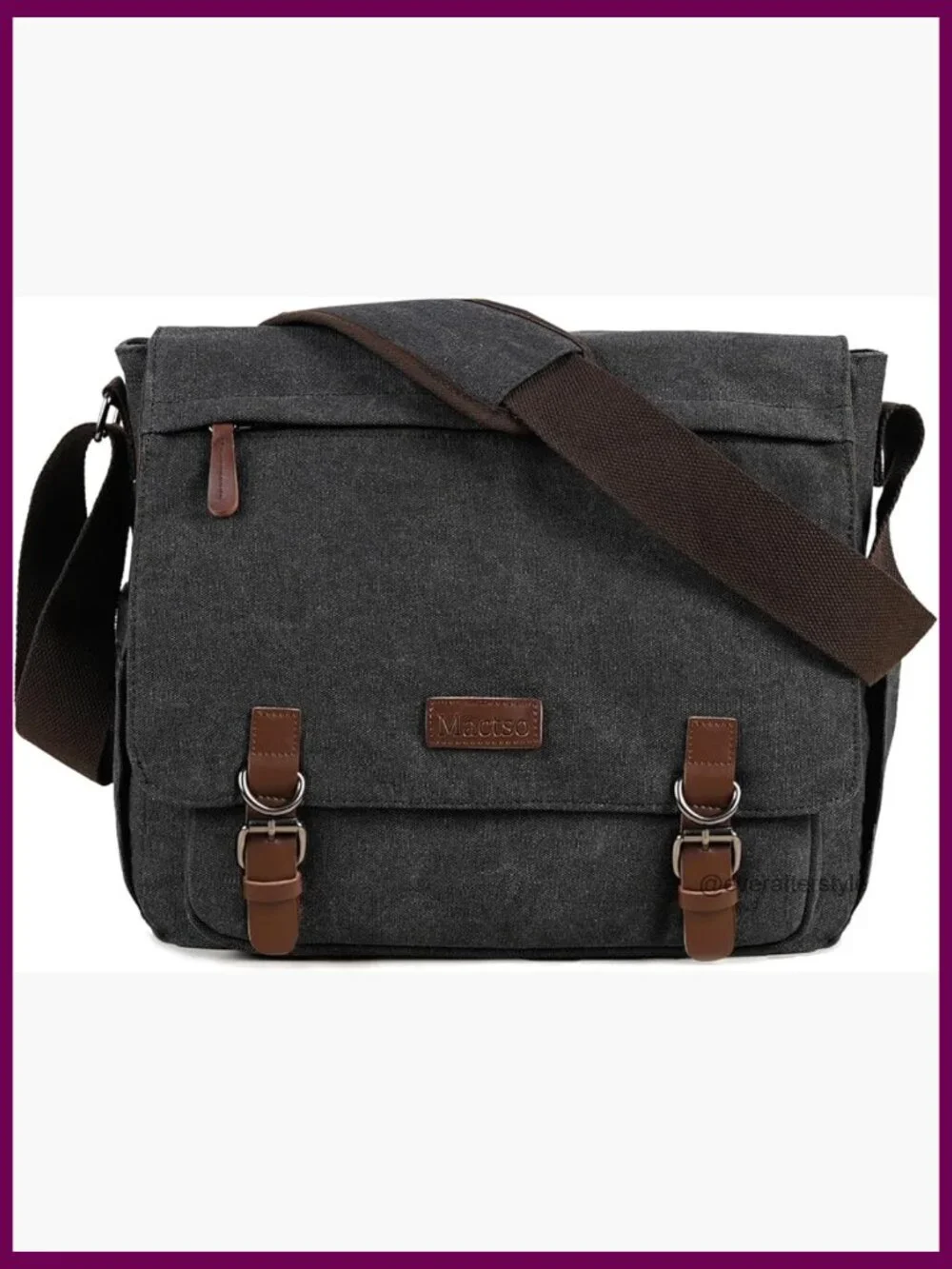 Vintage Messenger Bag 15.6 Inch Laptop Canvas Crossbody Shoulder Purse Work
